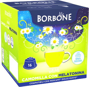 Caffè Borbone Camomilla Con Melatonina  - 16 Capsule Compatibili Dolce Gusto Da 5g