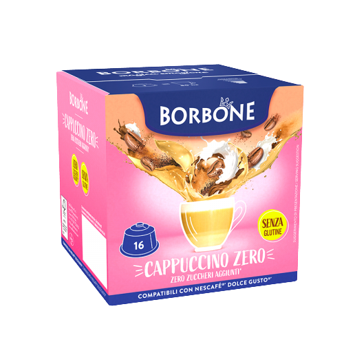 Caffè Borbone Cappuccino Zero  - 16 Capsule Compatibili Dolce Gusto Da 12g