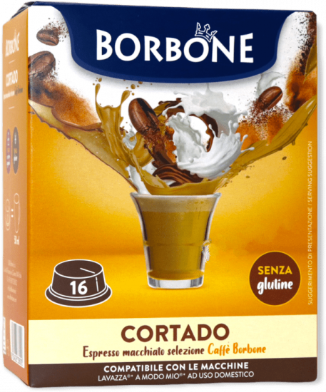 Caffè Borbone Espresso Macchiato  Cortado - 16 Capsule Compatibili A Modo Mio Da 4g