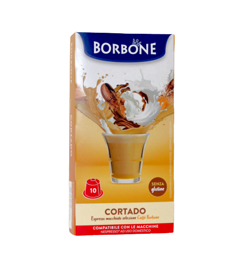 Caffè Borbone Espresso Macchiato  Cortado - 10 Capsule Compatibili Nespresso Da 4g