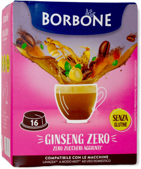 Caffè Borbone Ginseng Zero  - 16 Capsule Compatibili A Modo Mio Da 5g