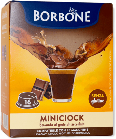 Caffè Borbone Cioccolata  Miniciok - 16 Capsule Compatibili A Modo Mio Da 8g