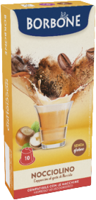 Caffè Borbone Caffè Alla Nocciola  Nocciolino - 10 Capsule Compatibili Nespresso Da 7g