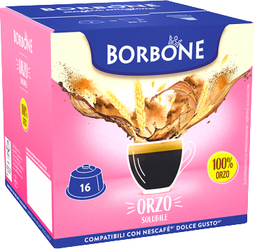 Caffè Borbone Orzo 100%  - 16 Capsule Compatibili Dolce Gusto Da 4g