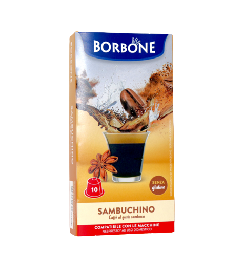 Caffè Borbone Caffè Alla Sambuca  Sambuchino - 10 Capsule Compatibili Nespresso Da 5g