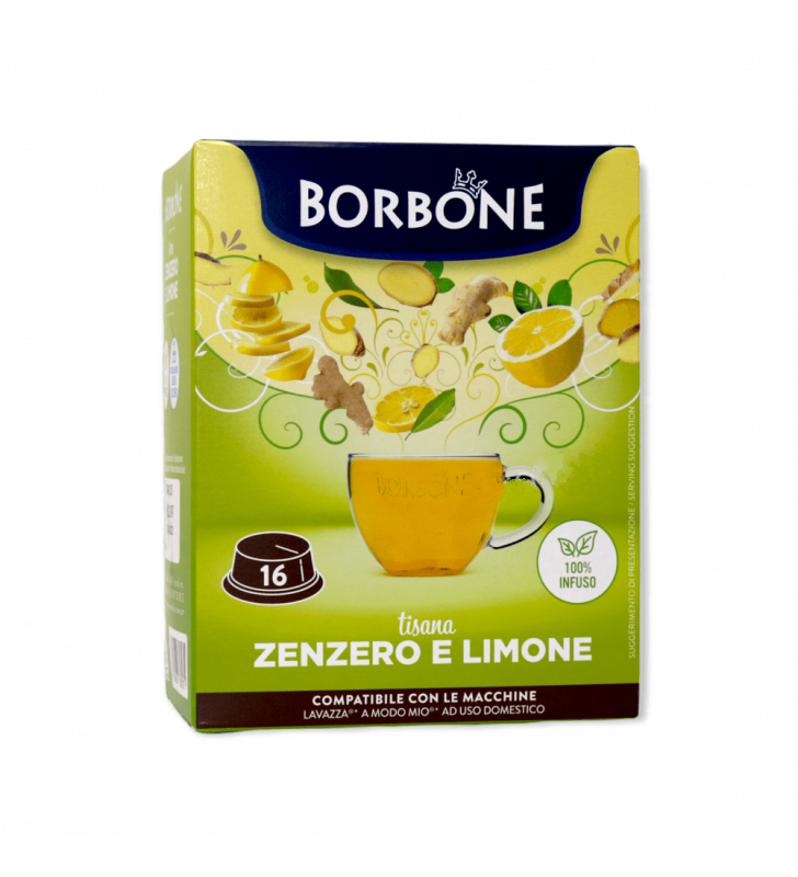 Caffè Borbone Tisana Zenzero E Limone  - 16 Capsule Compatibili A Modo Mio Da 3g