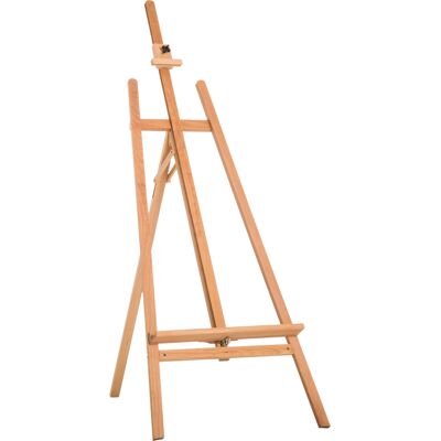 Homcom Cavalletto per Pittura Treppiede con Supporto per Tela Regolabile in Legno di Faggio, 65x68x174-230 cm Aosom Italy Homcom Cavalletto per Pittura Treppiede con Supporto per Tela Regolabile in Legno di Faggio, 65x68x174-230 cm Aosom Italy