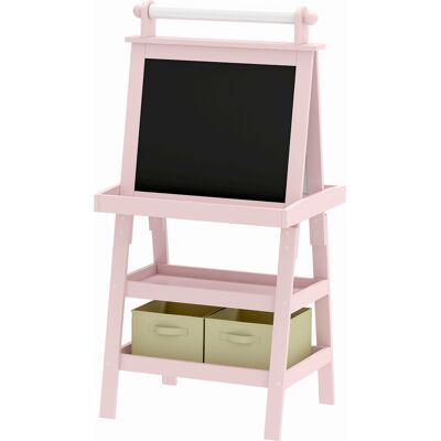 Aiyaplay Lavagna per Bambini con Cavalletto 3 in 1, Rotolo di Carta e 2 Contenitori, in Legno, 59x48x118 cm, Rosa Aosom Italy Aiyaplay Lavagna per Bambini con Cavalletto 3 in 1, Rotolo di Carta e 2 Contenitori, in Legno, 59x48x118 cm, Rosa Aosom Italy