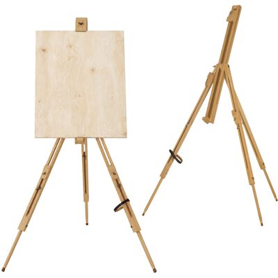 Vinsetto Cavalletto per Pittura Salvaspazio in Legno di Faggio con Altezza e Angolazione Regolabile, 93x84x183 cm Aosom Vinsetto Cavalletto per Pittura Salvaspazio in Legno di Faggio con Altezza e Angolazione Regolabile, 93x84x183 cm Aosom