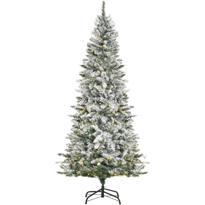 Homcom 210cm Albero di Natale Artificiale Innevato con 250 Luci LED Incorporate Colorate, 829 Rami e Base Pieghevole, Verde Aosom Italy Homcom 210cm Albero di Natale Artificiale Innevato con 250 Luci LED Incorporate Colorate, 829 Rami e Base Pieghevole, Verde Aosom Italy