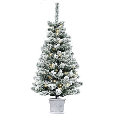 Homcom HOMCM Albero di Natale Artificiale Innevato con 60 Luci LED Bianche e 116 Rami, Base con Vaso Rimovibile, Φ40x90cm, Verde Aosom Homcom HOMCM Albero di Natale Artificiale Innevato con 60 Luci LED Bianche e 116 Rami, Base con Vaso Rimovibile, Φ40x90cm, Verde Aosom