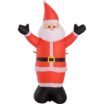Homcom Babbo Natale Gonfiabile Luminoso Luci LED Decorazione Natalizia Altezza 1.2m Aosom Homcom Babbo Natale Gonfiabile Luminoso Luci LED Decorazione Natalizia Altezza 1.2m Aosom