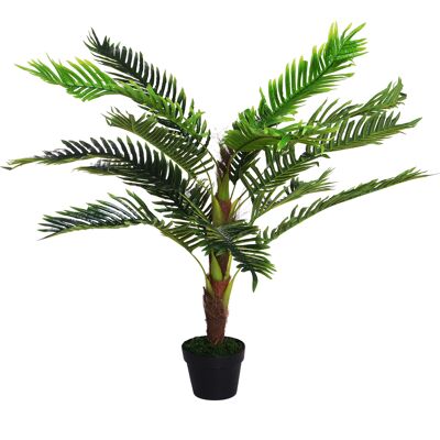 Outsunny Pianta Artificiale Palma Cycas Alta 123cm per Interno ed Esterno con Vaso Incluso Aosom Outsunny Pianta Artificiale Palma Cycas Alta 123cm per Interno ed Esterno con Vaso Incluso Aosom