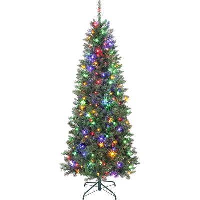 Homcom Albero di Natale 180 cm Illuminato con 250 Luci Bianche e Colorate, 899 Rami e 9 Modalità di Illuminazione Aosom Italy Homcom Albero di Natale 180 cm Illuminato con 250 Luci Bianche e Colorate, 899 Rami e 9 Modalità di Illuminazione Aosom Italy