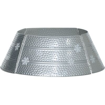 Homcom Copertura Base Albero di Natale in Metallo Impermeabile, 66x66x23 cm, Argento Aosom Italy Homcom Copertura Base Albero di Natale in Metallo Impermeabile, 66x66x23 cm, Argento Aosom Italy