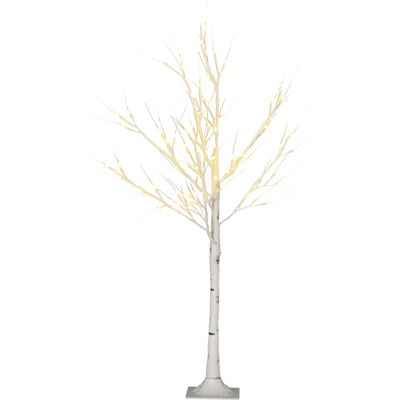 Homcom Albero di Natale Bianco Piccolo in PP e Metallo con 72 Luci LED per Interni ed Esterni, 17x17x120 cm Aosom Homcom Albero di Natale Bianco Piccolo in PP e Metallo con 72 Luci LED per Interni ed Esterni, 17x17x120 cm Aosom