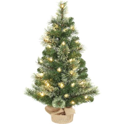 Homcom Albero di Natale Piccolo Alto 60 cm con 35 Luci LED Bianche, 68 Rami Folti e Ignifughi, Verde Aosom Italy Homcom Albero di Natale Piccolo Alto 60 cm con 35 Luci LED Bianche, 68 Rami Folti e Ignifughi, Verde Aosom Italy