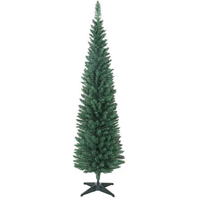 Homcom Albero di Natale Artificiale Slim 180 cm con 321 Rami a Forma di Abete, Base in Plastica, Verde Aosom Italy Homcom Albero di Natale Artificiale Slim 180 cm con 321 Rami a Forma di Abete, Base in Plastica, Verde Aosom Italy