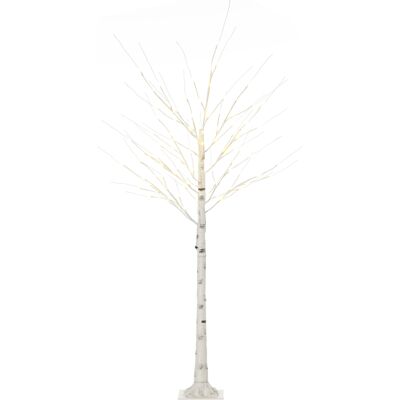 Homcom Albero di Natale Bianco con Luci LED e 12 Rami per Interni ed Esterni, in PP e Metallo, 22x22x180 cm Aosom Italy Homcom Albero di Natale Bianco con Luci LED e 12 Rami per Interni ed Esterni, in PP e Metallo, 22x22x180 cm Aosom Italy