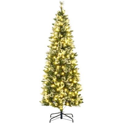 Homcom Albero di Natale 180cm Innevato con 240 Luci LED e 618 Rami con Base in Acciaio Aosom Homcom Albero di Natale 180cm Innevato con 240 Luci LED e 618 Rami con Base in Acciaio Aosom