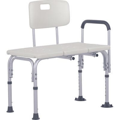 Homcom Sedia da Doccia con Altezza Regolabile su 6 Livelli, Piedini e Bracciolo Antiscivolo, Ampia Seduta (68.5x40.5cm) Aosom Homcom Sedia da Doccia con Altezza Regolabile su 6 Livelli, Piedini e Bracciolo Antiscivolo, Ampia Seduta (68.5x40.5cm) Aosom