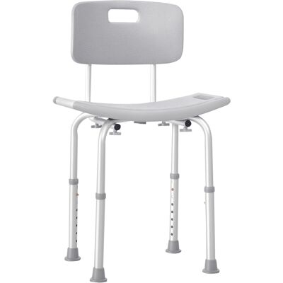 Homcom Sedia da Doccia per Bagno in Alluminio e Plastica Altezza Regolabile 8 Livelli 71-88cm Piedini Antiscivolo Aosom Homcom Sedia da Doccia per Bagno in Alluminio e Plastica Altezza Regolabile 8 Livelli 71-88cm Piedini Antiscivolo Aosom