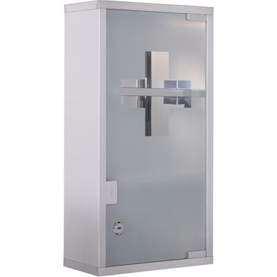 Armadio Medicina in Acciaio HOMCOM con Chiave - 48x25cm Armadio Medicina in Acciaio HOMCOM con Chiave - 48x25cm