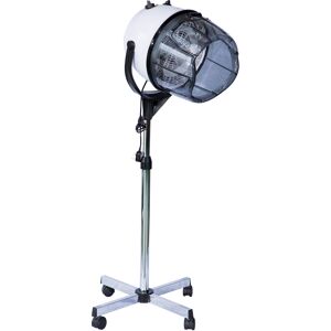 Homcom Casco Asciugacapelli Professionale Portatile con Ruote Girevoli, Altezza e Temperatura Regolabili Timer 60 Minuti, 65x65x115-165cm