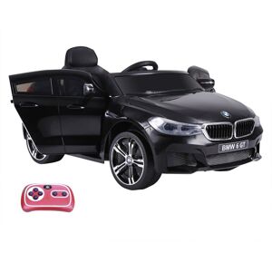 Homcom Macchina Elettrica per Bambini 3-8 anni BMW 6GT con Telecomando Luce e Musica Max carico 30kg Nero Aosom.it