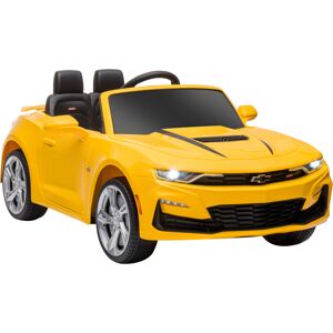 Homcom Macchina Elettrica per Bambini 12V Marchio Chevrolet Camaro con Telecomando, Giallo