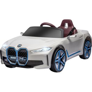 Homcom Macchina Elettrica per Bambini 3-8 Anni con Licenza BMW con Telecomando, Clacson e Fari, 115x67x45 cm, Bianca