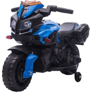 Homcom Moto Elettrica per Bambini 18-48 Mesi con Fari e Clacson, in PP e Metallo, 88.5x42.5x49 cm, Blu