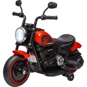 Homcom Moto Elettrica per Bambini 18-36 Mesi con Rotelle e Fanale, 76x42x57 cm, Rosso e Nero