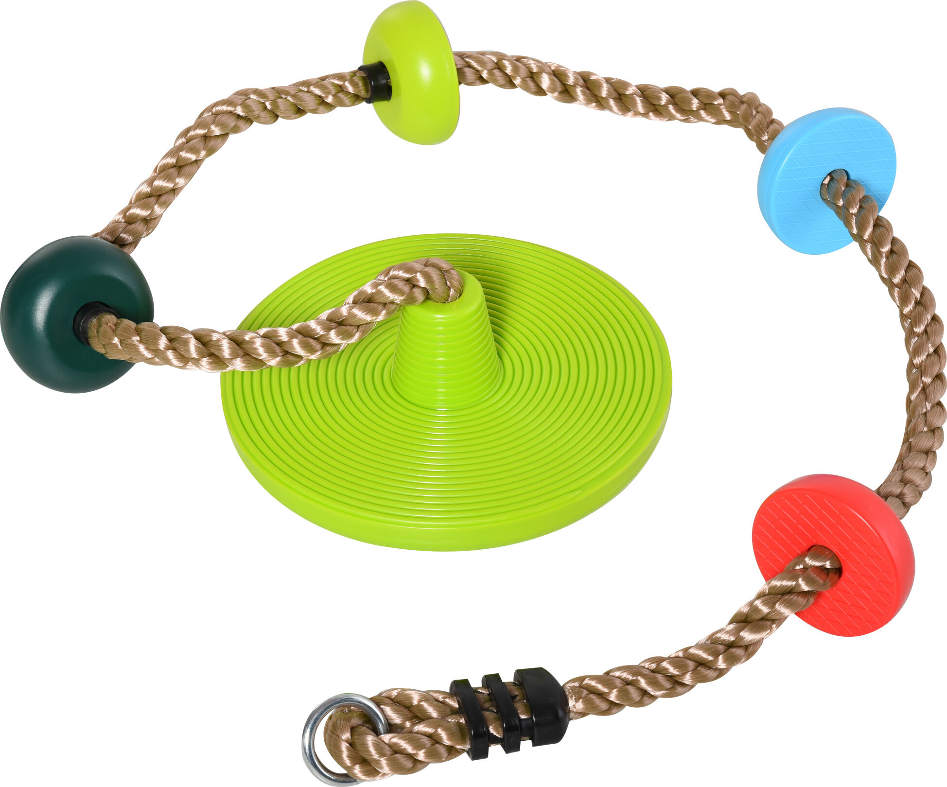 Homcom Corda per Arrampicata Regolabile, Gioco per Bambini 3-12 Anni per Casa e Giardino, 200x29 cm, Capacità di Carico 100kg, Multicolore