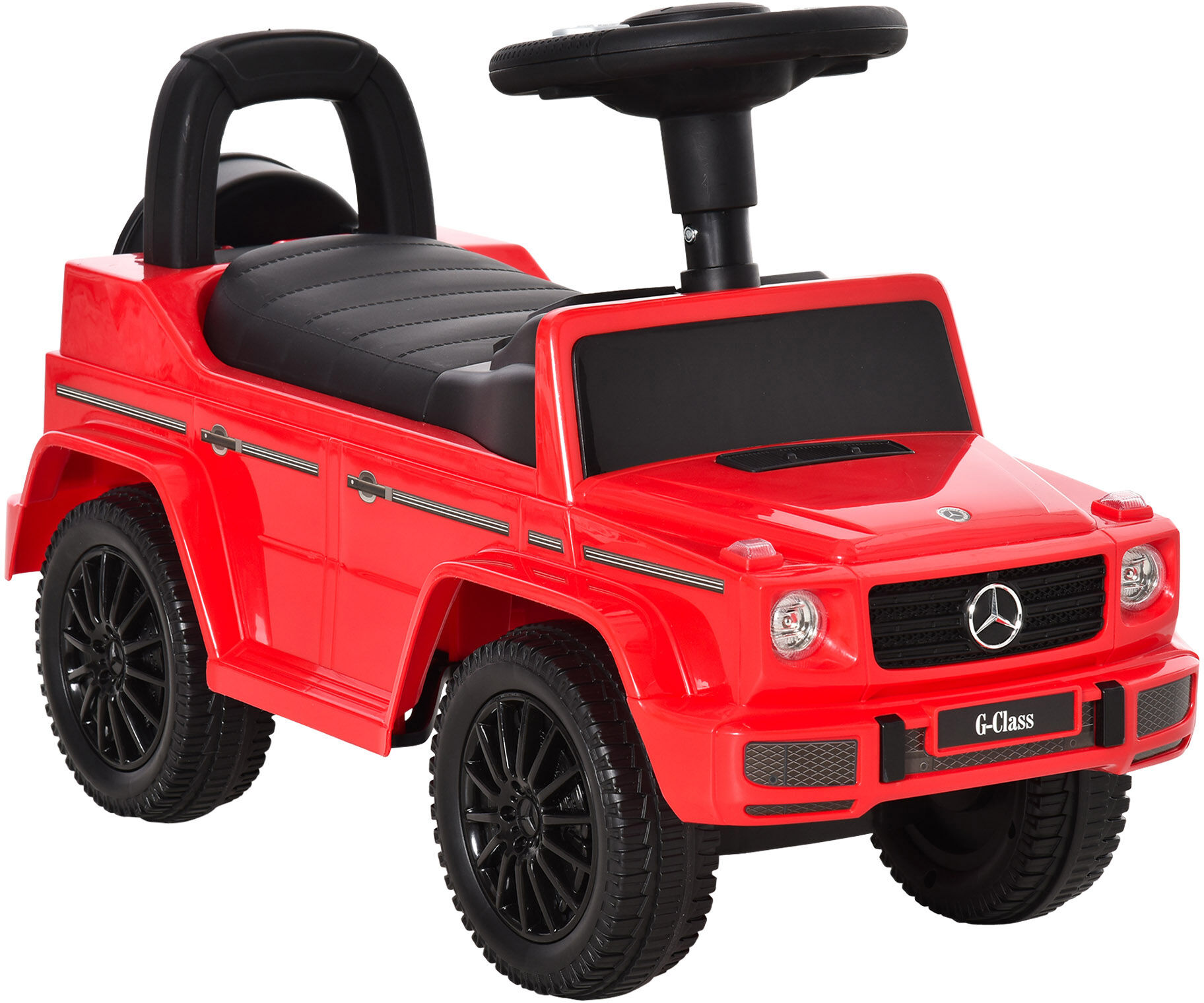 Homcom Macchina Giocattolo, Macchina Cavalcabile per Bambini 12-36 Mesi, Mercedes-Benz G350, Rossa