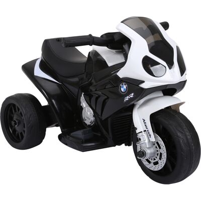 Homcom Moto Elettrica per Bambini Max. 20kg con Licenza BMW, 3 Ruote, Batteria Ricaricabile 6V, Bianca Nera, 66x37x44cm Aosom Homcom Moto Elettrica per Bambini Max. 20kg con Licenza BMW, 3 Ruote, Batteria Ricaricabile 6V, Bianca Nera, 66x37x44cm Aosom