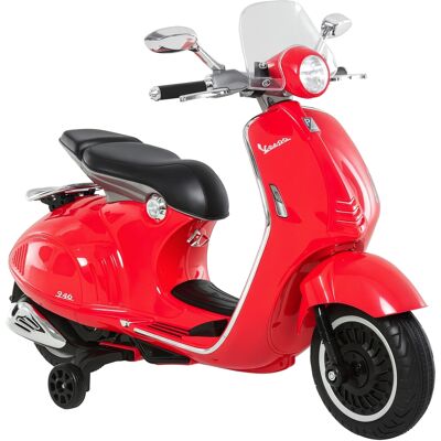 Homcom Moto Elettrica per Bambini con Licenza Ufficiale Vespa, 2 Rotelle, Luci e Suoni, 108x49x75 cm, Rossa Aosom Homcom Moto Elettrica per Bambini con Licenza Ufficiale Vespa, 2 Rotelle, Luci e Suoni, 108x49x75 cm, Rossa Aosom