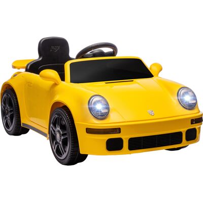 Aiyaplay Auto elettrica per bambini, con telecomando, lettore MP3, luci a LEDe clacson, Giallo Aosom Italy Aiyaplay Auto elettrica per bambini, con telecomando, lettore MP3, luci a LEDe clacson, Giallo Aosom Italy