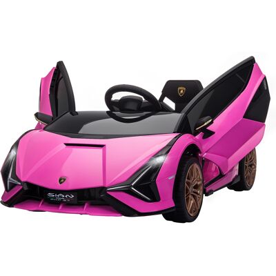 Homcom Macchina Elettrica per Bambini 3-5 Anni Lamborghini 12V con Telecomando e Velocità 3-8km/h, Rosa Aosom Homcom Macchina Elettrica per Bambini 3-5 Anni Lamborghini 12V con Telecomando e Velocità 3-8km/h, Rosa Aosom