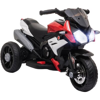Homcom Moto Elettrica per Bambini 3-5 Anni Max. 25kg con Luci, Musica, Batteria 6V e Velocità 3km/h, 86x42x52 cm, Rossa Aosom Italy Homcom Moto Elettrica per Bambini 3-5 Anni Max. 25kg con Luci, Musica, Batteria 6V e Velocità 3km/h, 86x42x52 cm, Rossa Aosom Italy