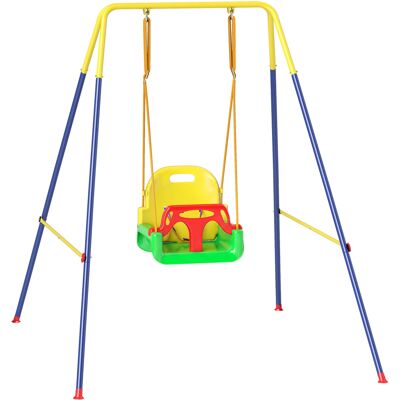 Aiyaplay Altalena da Giardino per Bambini Altalena per Neonato 3 in 1 Verde Aosom Italy Aiyaplay Altalena da Giardino per Bambini Altalena per Neonato 3 in 1 Verde Aosom Italy