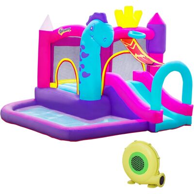 Outsunny Castello Gonfiabile per Bambini 3-8 Anni con Scivolo, Piscina e Trampolino, 3x2.7x2m Aosom Italy Outsunny Castello Gonfiabile per Bambini 3-8 Anni con Scivolo, Piscina e Trampolino, 3x2.7x2m Aosom Italy