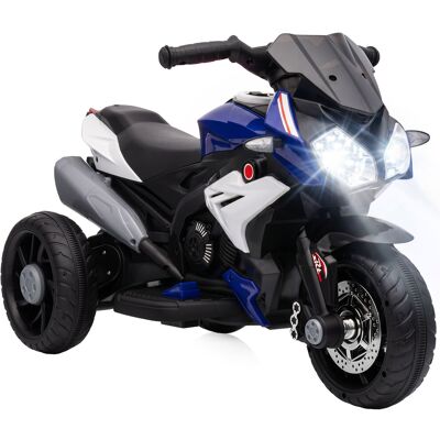 Homcom Moto Elettrica per Bambini 3-5 Anni Max. 25kg con Luci, Musica, Batteria 6V e Velocità 3km/h, 86x42x52 cm Blu Aosom Italy Homcom Moto Elettrica per Bambini 3-5 Anni Max. 25kg con Luci, Musica, Batteria 6V e Velocità 3km/h, 86x42x52 cm Blu Aosom Italy