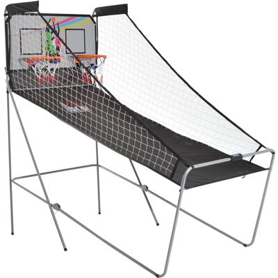 Homcom Canestri Basket con Tabellone LED, 4 Palloni e 8 Modalità di Gioco, 205x110x205 cm, Bianco e Nero Homcom Canestri Basket con Tabellone LED, 4 Palloni e 8 Modalità di Gioco, 205x110x205 cm, Bianco e Nero