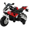 Homcom Moto Elettrica per Bambini 3-8 anni BMW RR 12V, Motorino Giocattolo con Rotelle e Luci,Nero e Rosso  Aosom Italy