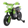 Homcom Moto Cross Elettrica con Rotelle Verde per Bambini 3 anni e più, Batteria 6V Velocità 2.5km/h, 102 x 53 x 66cm