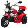 Homcom Moto Elettrica per Bambini 6V a 3 Ruote con Luci e Musica, Velocità 3km/h, Età 18-36 Mesi, 87x46x54cm, Rosso
