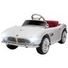 Homcom Macchina Elettrica per Bambini a 2 Porte con Licenza BMW 507, con Clacson e Telecomando, 115x55x47 cm, Bianca