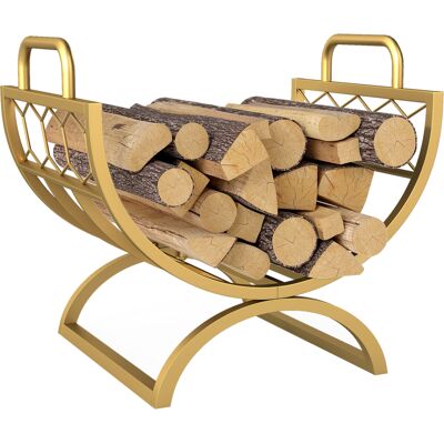 Outsunny Portalegna per interni 46 x 36 x 41cm Oro Aosom Italy Outsunny Portalegna per interni 46 x 36 x 41cm Oro Aosom Italy