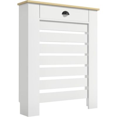 Homcom Copritermosifone in MDF con Cassetto 78x19x95,5 cm Bianco Aosom Italy Homcom Copritermosifone in MDF con Cassetto 78x19x95,5 cm Bianco Aosom Italy